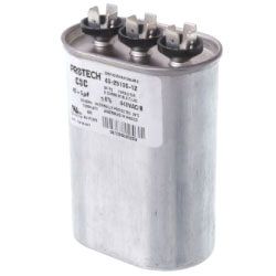 Rheem 43-25135-12 - Dual Oval Capacitor - 45/5 uF, 440 VAC, 1.890 x 2.900 x 4.920 (max.) in.