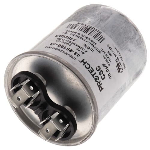 Rheem 43-25136-13 - 40 MFD Round Run Capacitor (370V)
