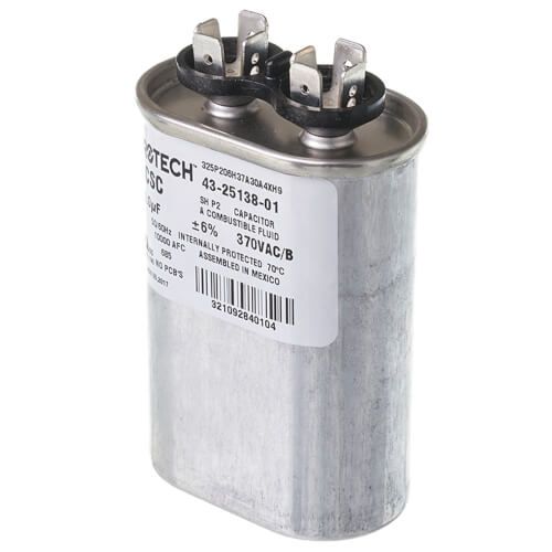 Rheem 43-25138-01 - Single Oval Capacitor - 20 uF, 370 VAC