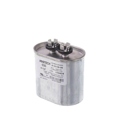 Rheem 43-25138-06 - Single Oval Capacitor - 40 uF, 370 VAC $3.88