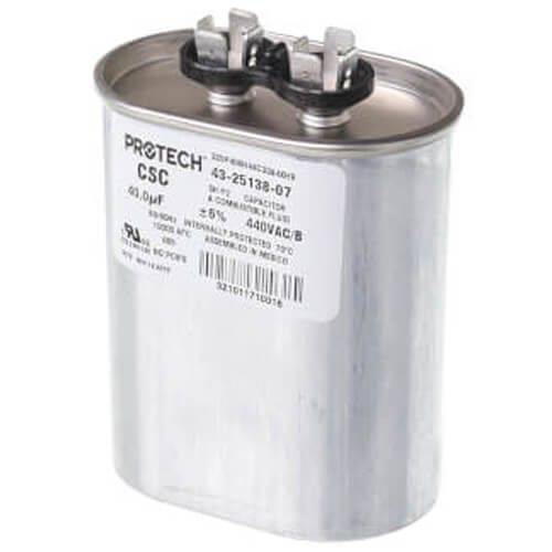 Rheem 43-25138-07 - Single Oval Capacitor - 40 uF, 440 VAC