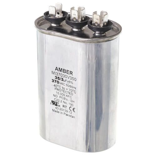 Rheem 43-25139-12 - Dual Oval Capacitor - 35/3 uF, 370 VAC