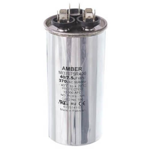 Rheem 43-25141-03 - Dual Round Capacitor - 40/7.5 uF, 370 VAC