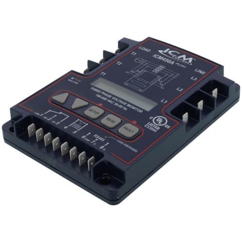 ICM Controls ICM450APLUS - Programmable 3-Phase Line Voltage Monitor, RS-485 MODBUS, 190–600 VAC