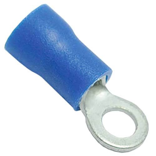 Rheem 455024 - Insulated Ring Terminal - 16-14 AWG, #6 Stud, Blue (Blister Pack of 100)