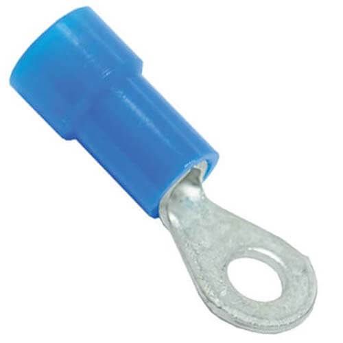 Rheem 455025 - Insulated Ring Terminal - 16-14 AWG, #6 Stud, Blue (Blister Pack of 50)