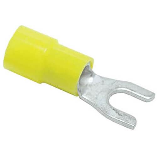 Rheem 455036 - Insulated Spade Terminal - #8 Stud, 12-10 AWG, Yellow (Blister Pack of 25)
