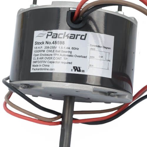 Packard 45598 - 48-Frame Motor (1/5 HP, 208-230V, 1 Speed, 1075 RPM)