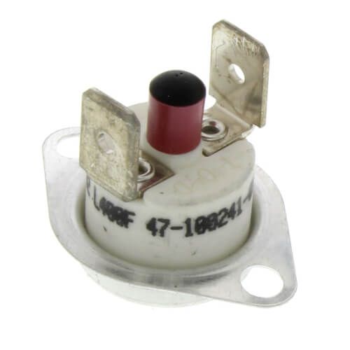 Rheem 47-100241-01 - Limit Switch - Normally Closed, Close at Max Auto Reset -31F, Open at 400F, Manual Reset, 120 / 230VAC
