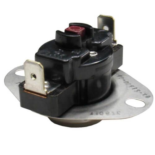 Rheem 47-21900-06 - Limit Switch - Normally Closed, Close at (-31 Auto)F, Open at 180F, Manual Reset, 230VAC