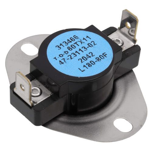 Rheem 47-23113-02 - Limit Switch - Normally Closed, Close at 100F, Open at 180F, Auto Reset, 230VAC