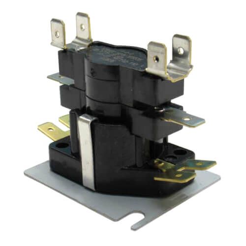 Rheem 47-25261-17 - Sequencing Relay - 2-Pole, DPST - NO, Heater 24 VAC/.10A -.18A steady state/.35 - 1.0 amps peak for 0.8 sec.