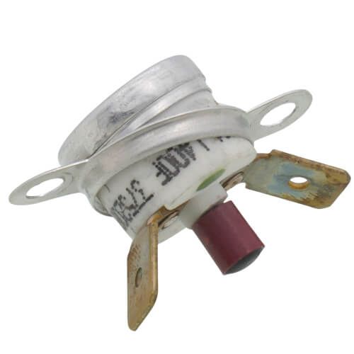 Lennox 47K18 - ( R37520B005 ) Thermal Rollout Switch, Green ID Color, Actuates at 400 Deg F. +/- 20 F., Manual Reset, 45 Deg Quick Connect Terminals