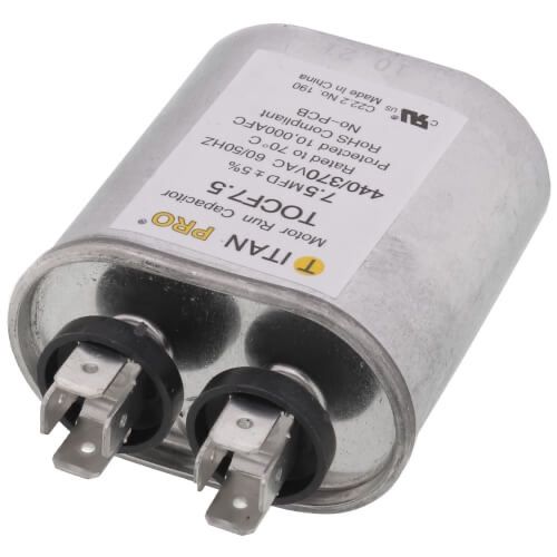 Titan Pro TOCF7.5 - 7.5 MFD Oval Motor Run Capacitor (440/370V)