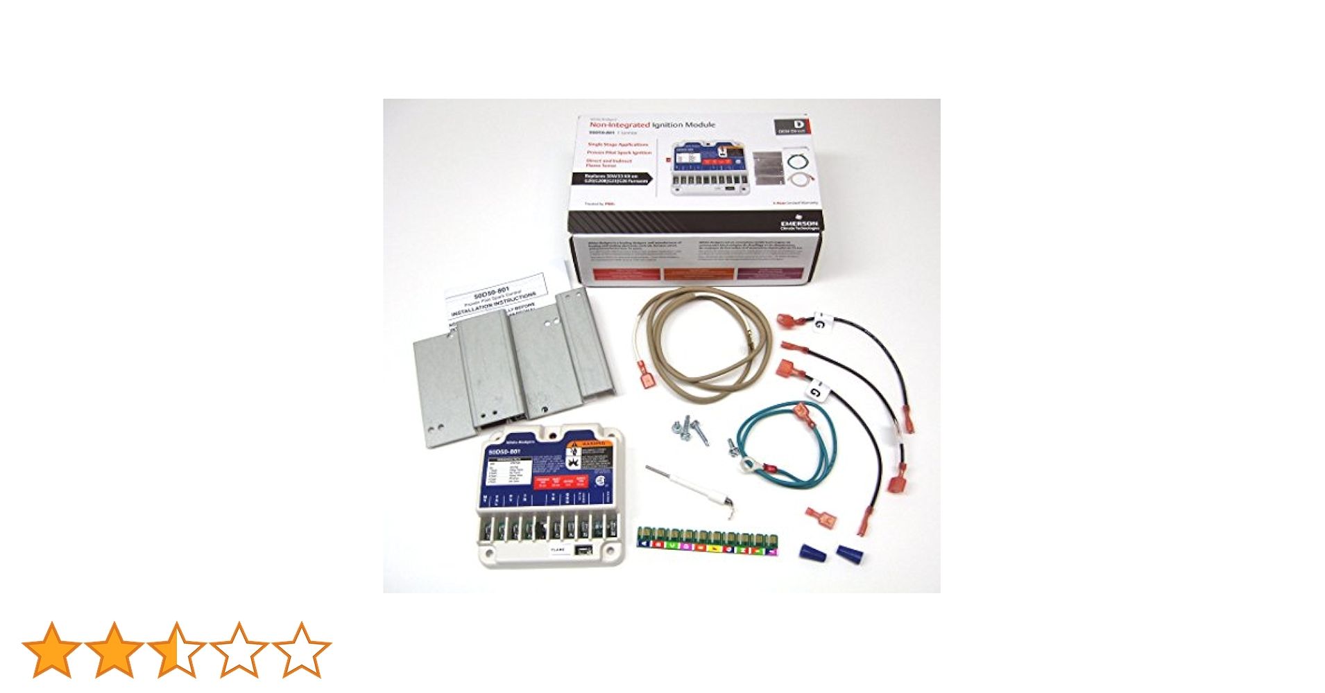 White Rodgers 50D50-801 - Lennox Direct Replacement Proven Pilot Spark Ignition Module for Single Stage Applications, Replaces Lennox 30W33 Kit