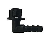Lennox 51M16 - Nylon Elbow, 1/4 x 0.42", Barb x Snap-In, Black