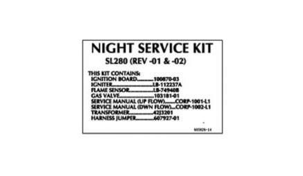 Lennox 51W04 – 2-Stage Night Service Kit for Lennox SL280 Furnaces, Rev -01 & -02