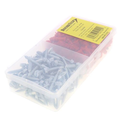 DiversiTech 540-AK100 - #10 x 1-1/4" Plastic Anchor Kit For Sheet Rock With Screws and Masonry Bit
