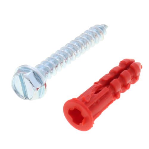 DiversiTech 540-AK100 - #10 x 1-1/4" Plastic Anchor Kit For Sheet Rock With Screws and Masonry Bit