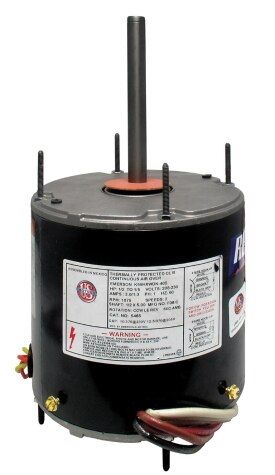 Rheem 5465 - RESCUE Condenser Motor - 1/5 - 1/2 HP, 1 Phase, 2 Speed, 208/230V, 1075 RPM