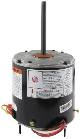 Rheem 5465H - RESCUE Condenser Motor - 1/5 - 1/2 HP, 1 Phase, 2 Speed, 208/230V, 1075 RPM