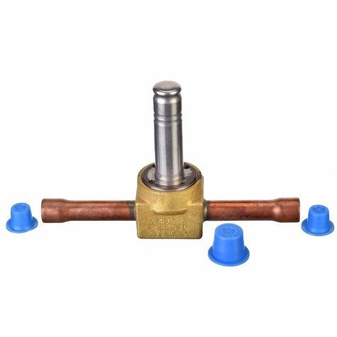 Rheem 61-100RB2S3VLC - Solenoid Valve - 3/8 in. Sweat ODF, 1/8 in. Internal Port Size, Plain Body