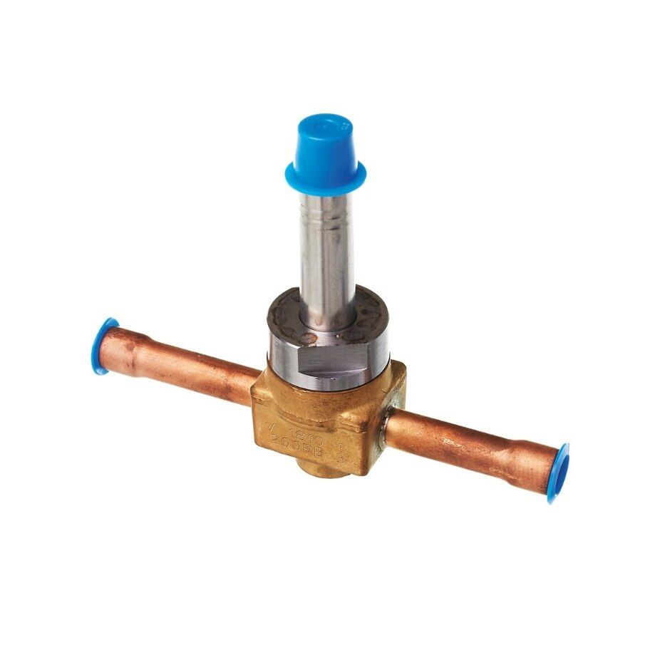 Rheem 61-200RB3T3VLC - Solenoid Valve - 3/8 in. Sweat ODF w/Extended Ends, 3/16 in. Internal Port Size, Plain Body