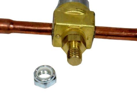 Rheem 61-200RB4T3TVLC - Solenoid Valve - 3/8 in. Sweat ODF w/Extended Ends, 1/4 in. Internal Port Size, Mounting Stud Body