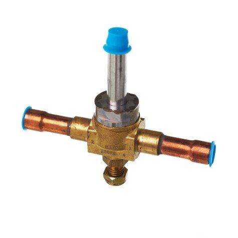 Rheem 61-200RB4T4TVLC - Solenoid Valve - 1/2 in. Sweat ODF w/Extended Ends, 1/4 in. Internal Port Size, Mounting Stud Body
