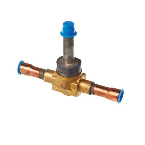 Rheem 61-200RB4T4VLC - Solenoid Valve - 1/2 in. Sweat ODF w/Extended Ends, 1/4 in. Internal Port Size, Plain Body