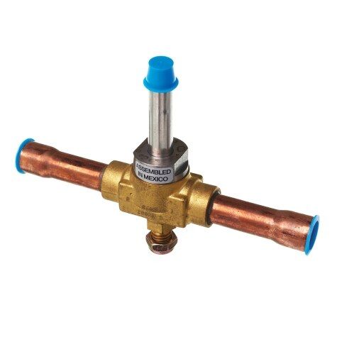 Rheem 61-200RB5T5TVLC - Solenoid Valve - 5/8 in. Sweat ODF w/Extended Ends, 5/16 in. Internal Port Size, Mounting Stud Body