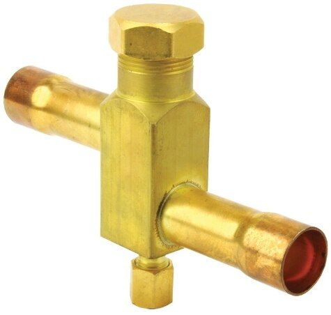 Rheem 61-21368-07 - Service Valve - 3/4 x 3/4 in. Connections, 5 in. length, Bottom Charge Port
