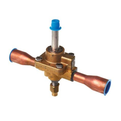Rheem 61-240RA8T7MVLC - Solenoid Valve - 7/8 in. Sweat ODF w/Extended Ends, 1/2 in. Internal Port Size, Manual Stem Body