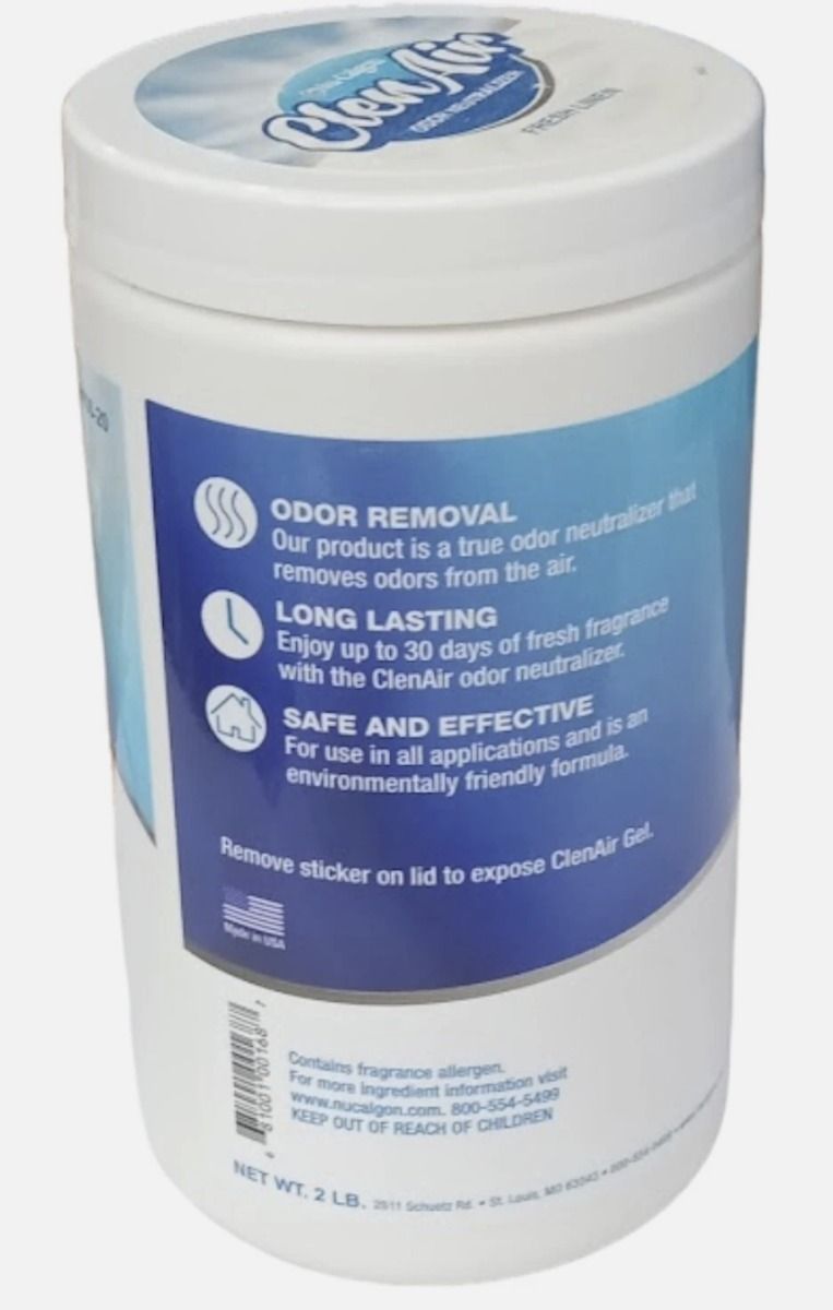 Nu-Calgon 6100-20 - ClenAir Fresh Linen (2 lb, Tub Each) 6 x 1 cs.