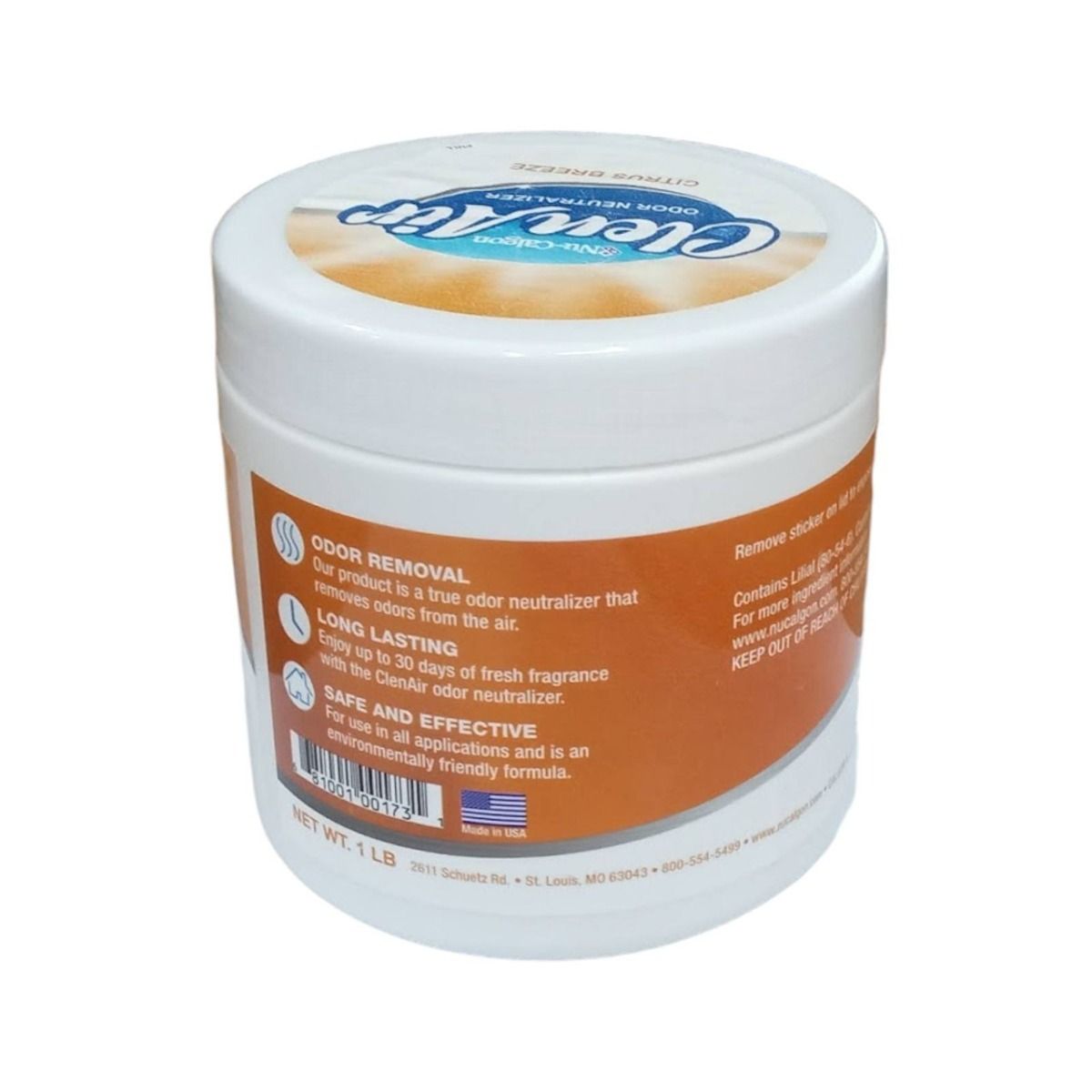 Nu-Calgon 6102-10 - ClenAir Citrus Breeze (1 lb. Tub Each) 12 x 1 cs,