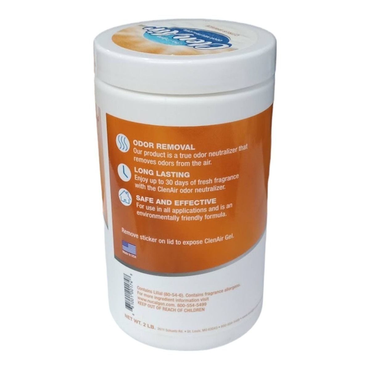 Nu-Calgon 6102-20 - ClenAir Citrus Breeze (2 lb, Tub Each) 6 x 1 cs.