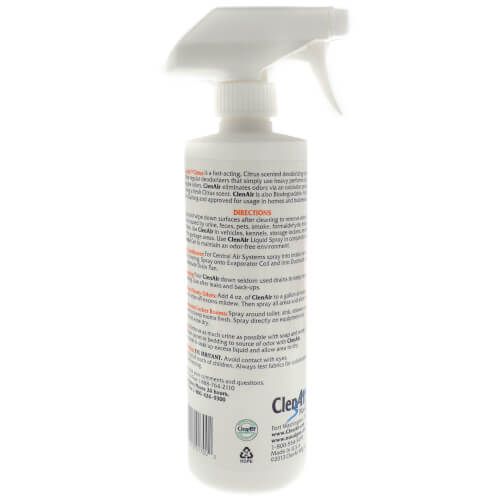 Nu-Calgon 61033 - Liquid ClenAir Citrus, Spray 12 x 16 fl. oz. cs.