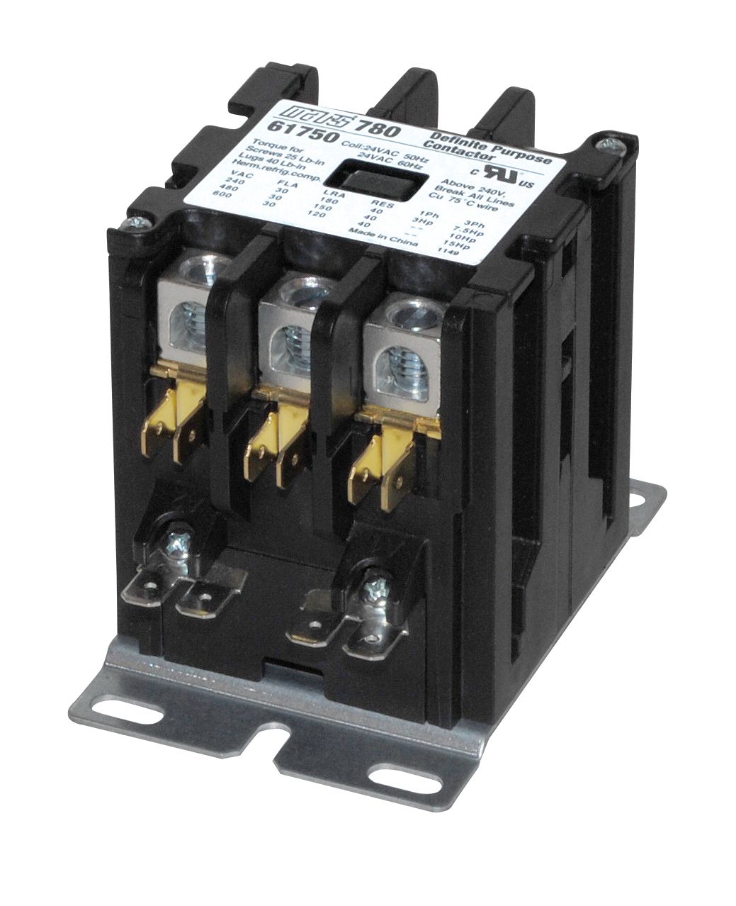 Mars 61750 - 3P 30A 24V BOX LUG TERM