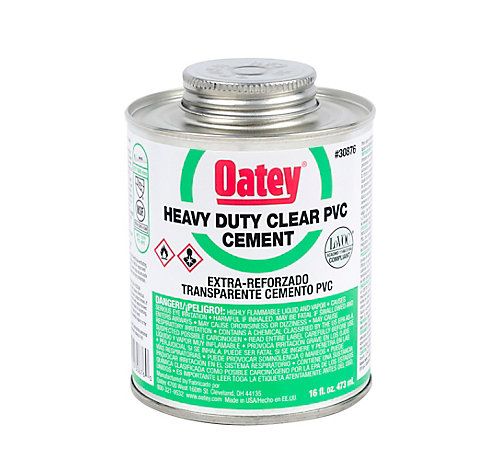 Lennox 64P37 - ( 30876 ) Heavy-Duty Clear PVC Cement, 16 Ounce Dauber Top Can