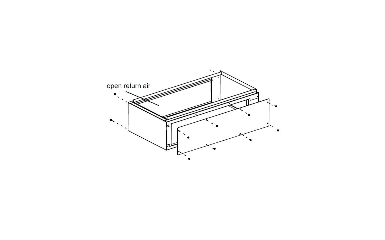 Lennox 65W75 - Lennox 605416-05, Return Air Base Kit, Cabinet Size A, 14-1/2" W
