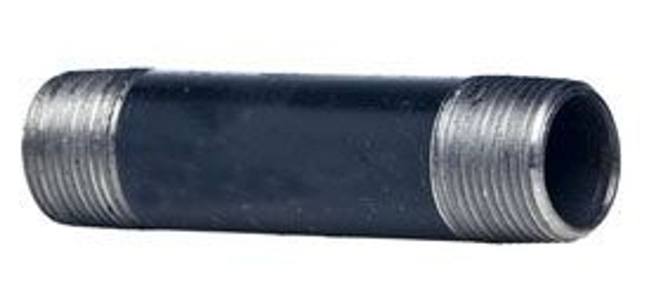 Lennox 73P07 - Black Iron Pipe Nipple, 1/2 x 8", Schedule 40