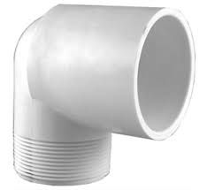 Lennox 76W24 - PVC 90 Deg Street Elbow, 1/2 IN, MPT x Slip, 10/Pkg