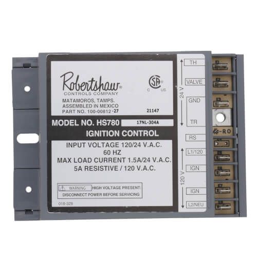 Robertshaw 780-790 - Hot Surface Ignition Module w/ 4 Sec. Valve Trial