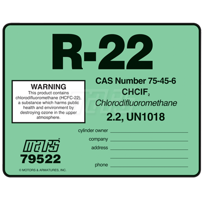 Mars 79522 - MARS Refrigerant I.D. Labels