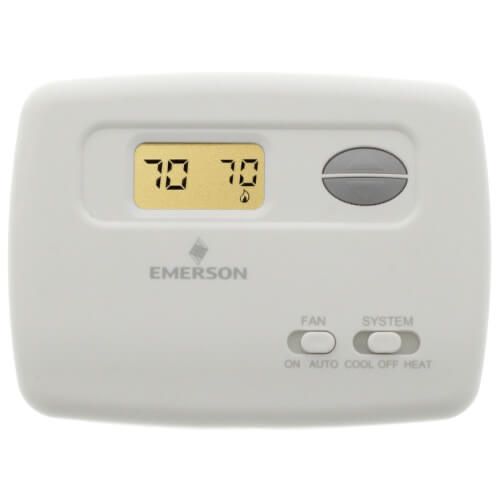 White Rodgers 1F78-144 - Thermostat - 1H/1C Conventional, 1H/1C Heat Pump, No Autochangeover, No Programming