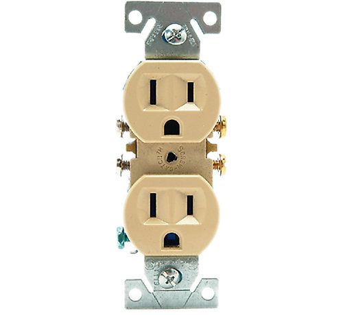 Lennox 85N42 - ( 620-701 ) Duplex Receptacle, 15A, 125V, NEMA 5-15R, Ivory