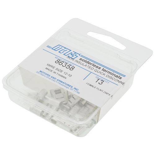 Mars 86358 - Non-Insulated Compressor Terminal, 12-10 AWG, Tab Notched .250