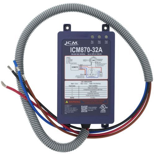 ICM Controls ICM870-32A - Soft Start Motor Controller with Built-in Start Capacitor, Voltage & Current Protection