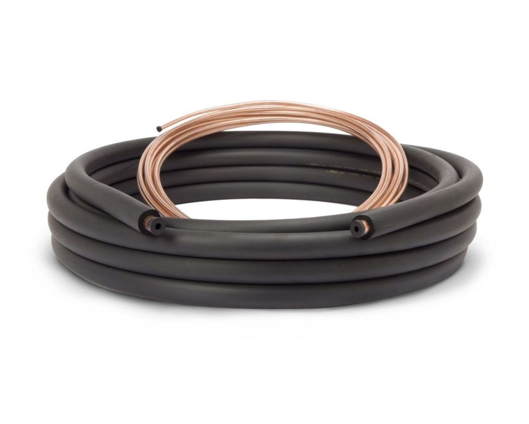 Lennox 89J55 – Cerroset 610805000009 Standard Insulated Lineset, 3/8" Liquid x 5/8" Suction x 3/8" Wall, 50 ft, Plain End, Black