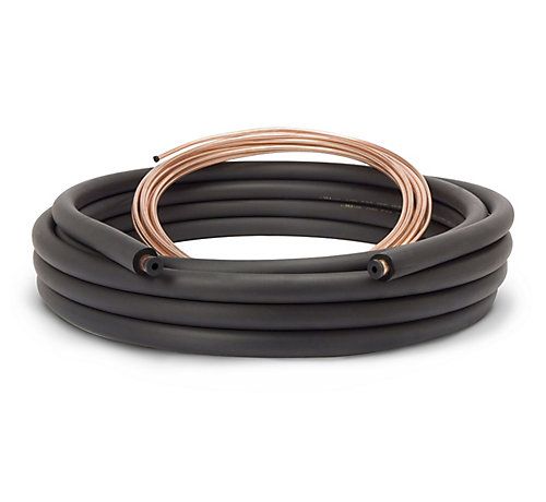 Lennox 89J62 - 3/8"L x 7/8"S x 3/8" Wall x 50', Standard Insulated Lineset, Plain End, Black